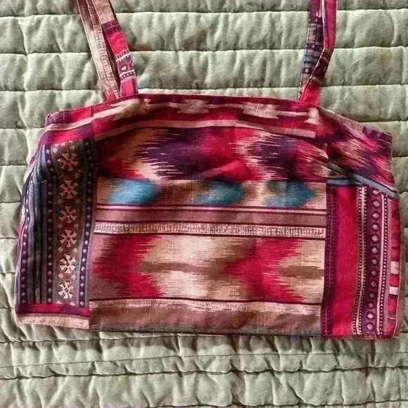 Very unique handmade western crop top and matching jacket set boho,festival - Picture 8 of 13